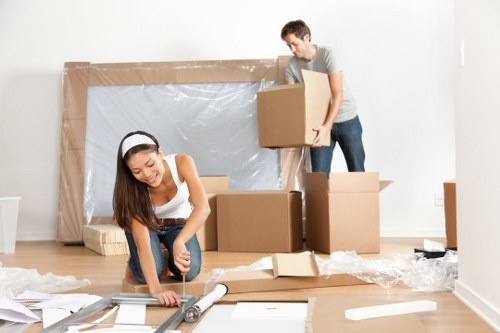 House removal team helping with a London home move