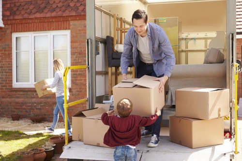 Removal van ready for a residential move in London