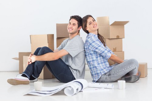 Movers transporting household belongings across London boroughs