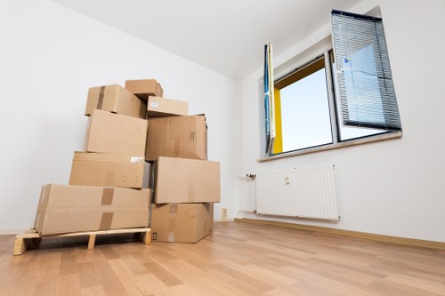 Professional movers handling boxes and furniture in Londonremoval