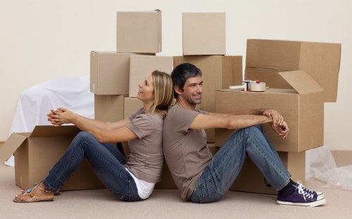 Local removal van ready for a London property move