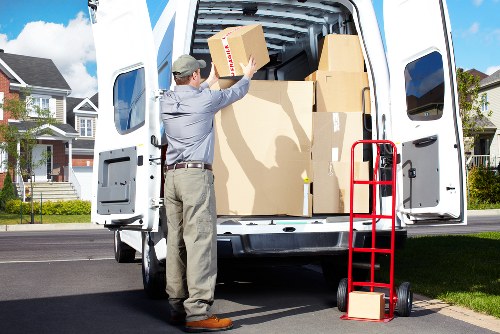 Local moving truck ready for a residential relocation in London