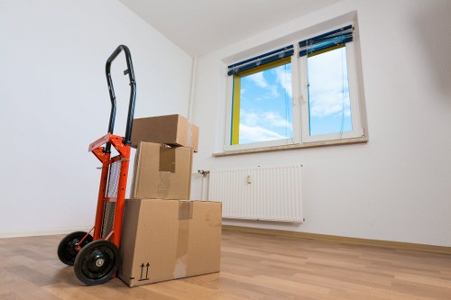 Careful packing supplies used for a house move
