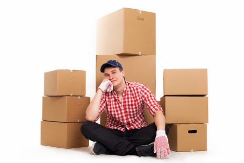 Local movers planning access for a London commercial relocation